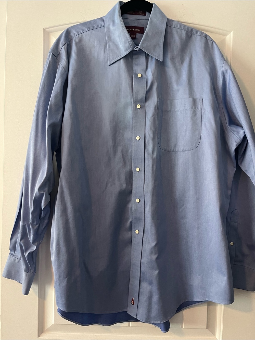 Nordstrom Men's Light Blue Dress Shirt with Chest Pocket